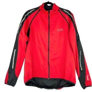 Gore Bike Wear Windstopper Soft Shell Convertible Jacket Mens XXL Red Cycling